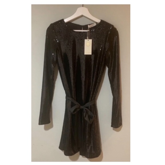 Ramy Brook Hallie Sequins Dress in BLACK. - Picture 7 of 10
